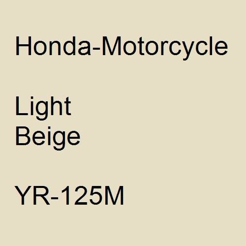 Honda-Motorcycle, Light Beige, YR-125M.